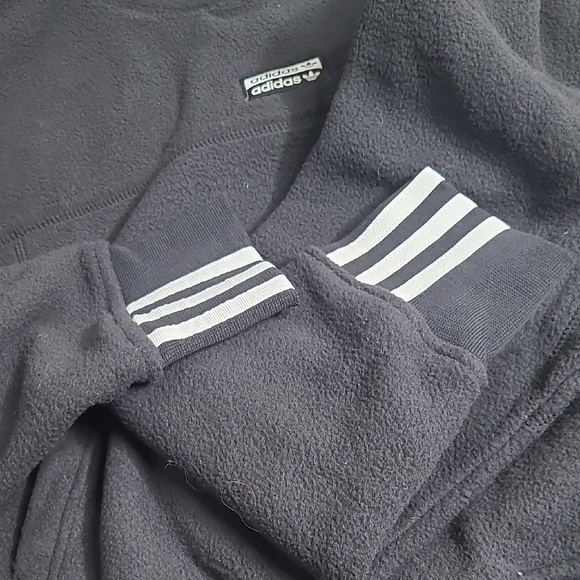 Adidas Black Sweatshirt with Signature Stripes - Picture 4 of 6
